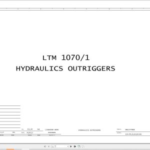 Liebherr Crane LTM 1070 1 Z22713 Electric and Hydraulic Diagrams EN 1