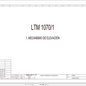 Liebherr Crane LTM 1070 1 Z22713 Electric and Hydraulic Diagrams ES 1