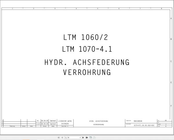 Liebherr Crane LTM 1070 2 Z59015 Electric and Hydraulic Diagrams DE 3