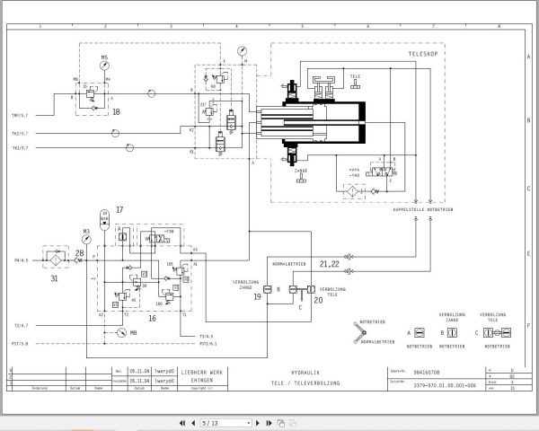 Liebherr Crane LTM 1070 2 Z59015 Electric and Hydraulic Diagrams DE 4