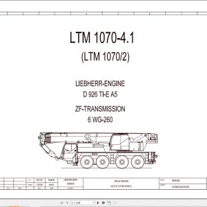 Liebherr Crane LTM 1070 2 Z59015 Electric and Hydraulic Diagrams EN 1