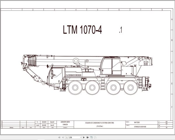 Liebherr Crane LTM 1070 2 Z59015 Electric and Hydraulic Diagrams ES 1