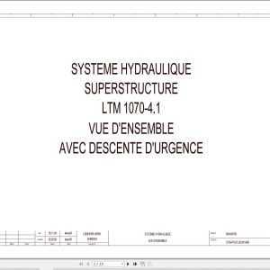 Liebherr Crane LTM 1070 2 Z59015 Electric and Hydraulic Diagrams FR 1