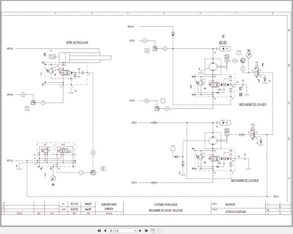 Liebherr Crane LTM 1070 2 Z59015 Electric and Hydraulic Diagrams FR 2