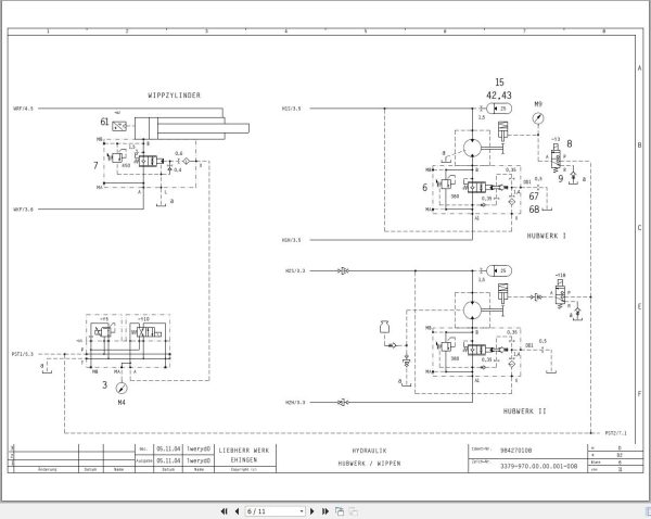 Liebherr Crane LTM 1070 4.1 Z59026 Electric and Hydraulic Diagrams DE 3
