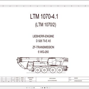 Liebherr Crane LTM 1070 4.1 Z59026 Electric and Hydraulic Diagrams EN 1