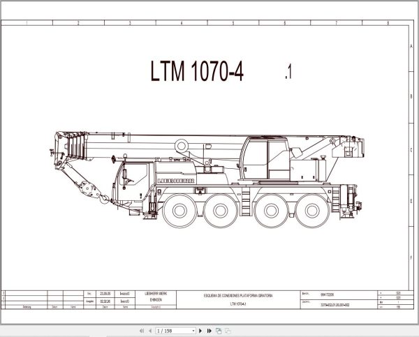 Liebherr Crane LTM 1070 4.1 Z59026 Electric and Hydraulic Diagrams ES 1