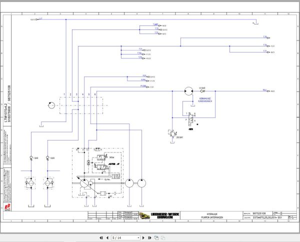 Liebherr Crane LTM 1070 4.2 Z59936 Electric and Hydraulic Diagrams DE 3