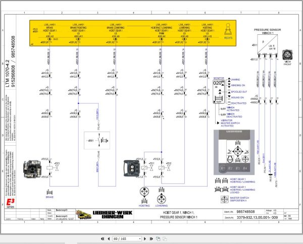 Liebherr Crane LTM 1070 4.2 Z59936 Electric and Hydraulic Diagrams EN 2