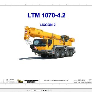 Liebherr Crane LTM 1070 4.2 Z59936 Electric and Hydraulic Diagrams ES 1