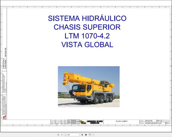 Liebherr Crane LTM 1070 4.2 Z59936 Electric and Hydraulic Diagrams ES 3