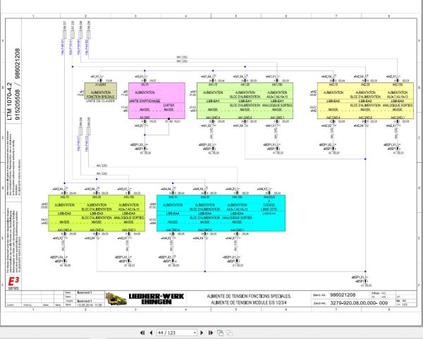 Liebherr Crane LTM 1070 4.2 Z59936 Electric and Hydraulic Diagrams FR 2