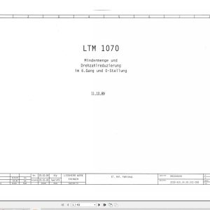 Liebherr Crane LTM 1070 Z16229 Electric and Hydraulic Diagrams DE 1