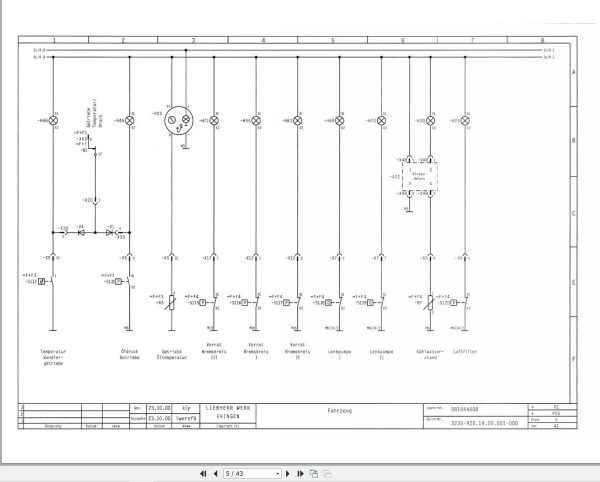 Liebherr Crane LTM 1070 Z16229 Electric and Hydraulic Diagrams DE 2