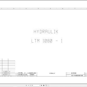 Liebherr Crane LTM 1080 1 Z23823 Electric and Hydraulic Diagrams DE 1