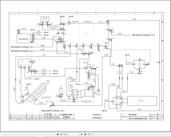 Liebherr Crane LTM 1080 1 Z23823 Electric and Hydraulic Diagrams DE 2