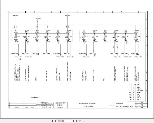 Liebherr Crane LTM 1080 1 Z23823 Electric and Hydraulic Diagrams DE 3