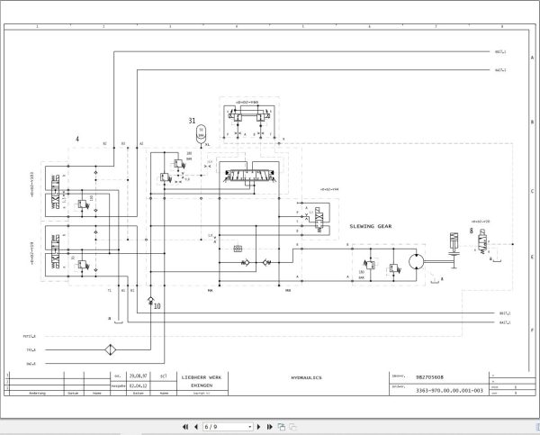 Liebherr Crane LTM 1080 1 Z23823 Electric and Hydraulic Diagrams EN 4