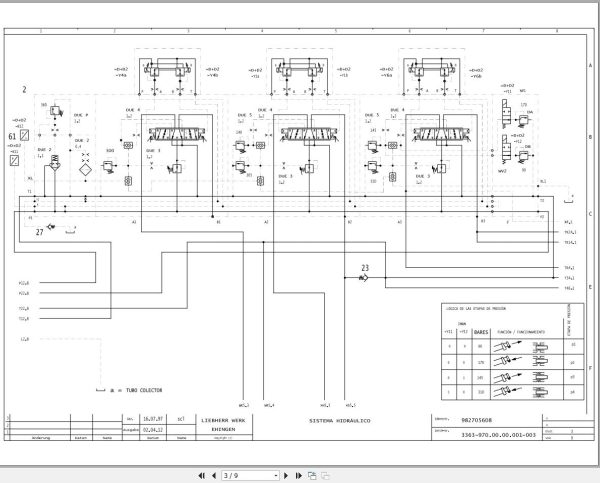 Liebherr Crane LTM 1080 1 Z23823 Electric and Hydraulic Diagrams ES 3