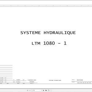 Liebherr Crane LTM 1080 1 Z23823 Electric and Hydraulic Diagrams FR 1
