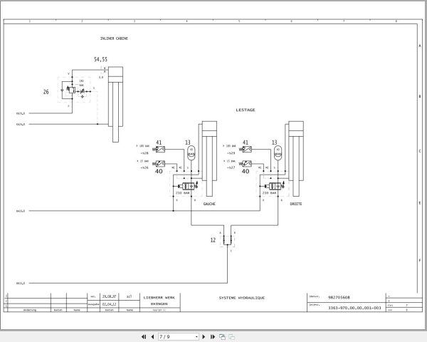Liebherr Crane LTM 1080 1 Z23823 Electric and Hydraulic Diagrams FR 2