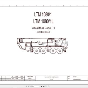 Liebherr Crane LTM 1080 L Z61528 Electric and Hydraulic Diagrams FR 1