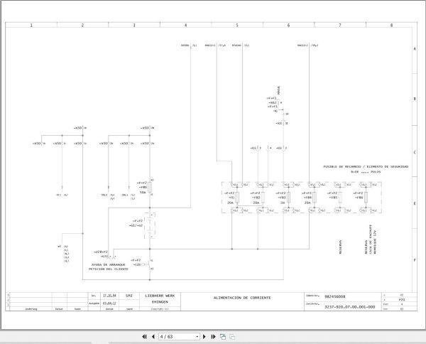 Liebherr Crane LTM 1090 1 Z22814 Electric and Hydraulic Diagrams ES 2