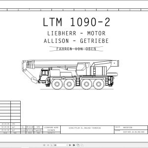 Liebherr Crane LTM 1090 2 Z23053 Electric and Hydraulic Diagrams DE 1