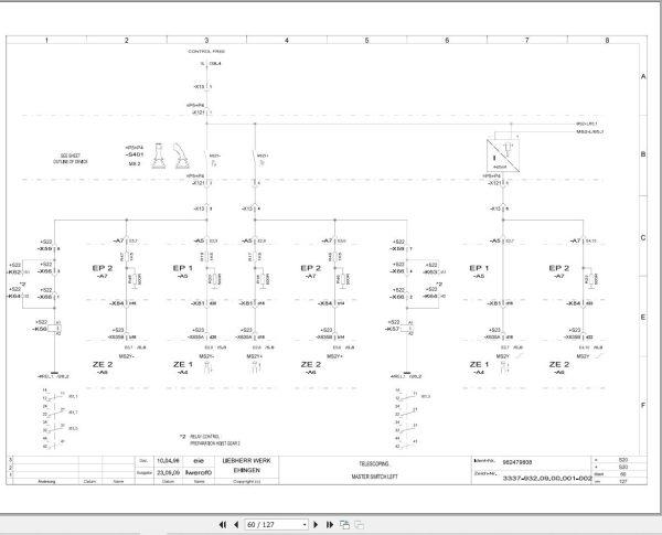 Liebherr Crane LTM 1090 2 Z23053 Electric and Hydraulic Diagrams EN 2