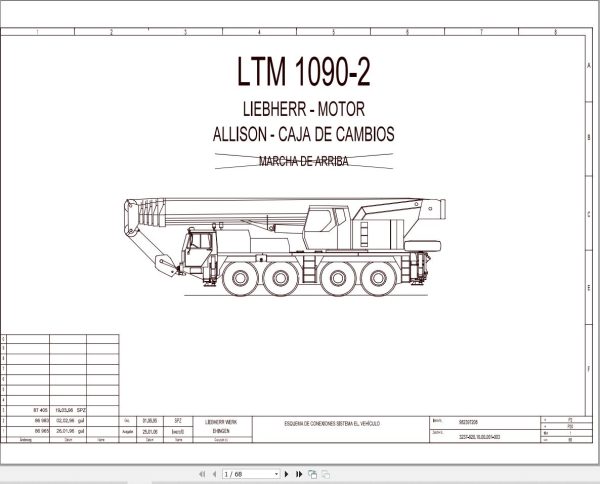 Liebherr Crane LTM 1090 2 Z23053 Electric and Hydraulic Diagrams ES 1
