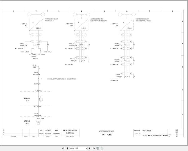 Liebherr Crane LTM 1090 2 Z23053 Electric and Hydraulic Diagrams FR 2