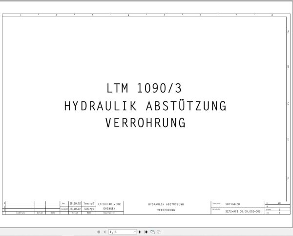 Liebherr Crane LTM 1090 3 Z63250 Electric and Hydraulic Diagrams DE 3