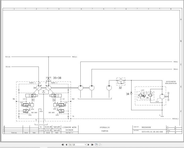 Liebherr Crane LTM 1090 3 Z63250 Electric and Hydraulic Diagrams DE 4