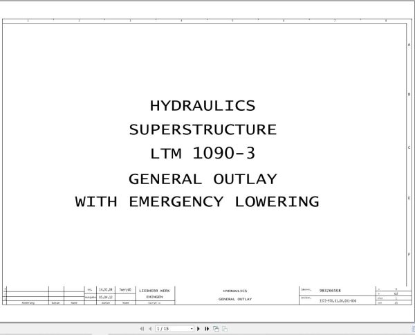 Liebherr Crane LTM 1090 3 Z63250 Electric and Hydraulic Diagrams EN 3