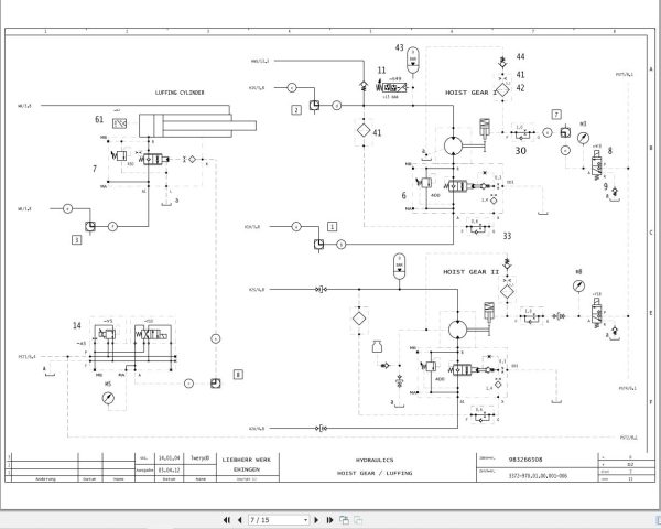 Liebherr Crane LTM 1090 3 Z63250 Electric and Hydraulic Diagrams EN 4