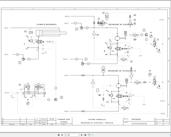 Liebherr Crane LTM 1090 3 Z63250 Electric and Hydraulic Diagrams ES 4