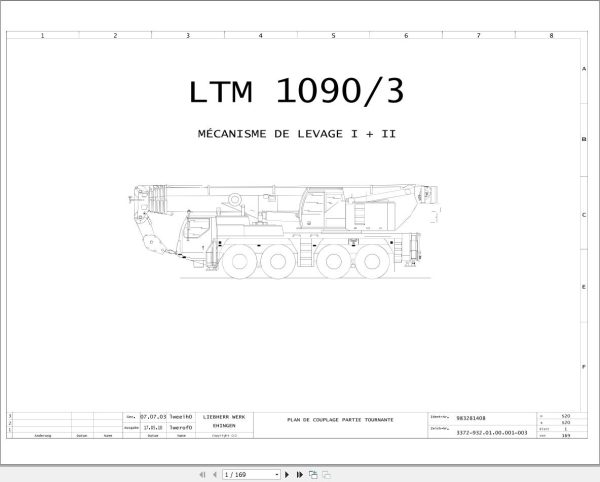 Liebherr Crane LTM 1090 3 Z63250 Electric and Hydraulic Diagrams FR 1