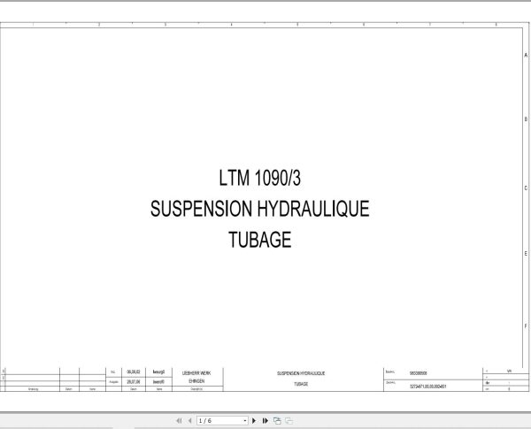 Liebherr Crane LTM 1090 3 Z63250 Electric and Hydraulic Diagrams FR 3