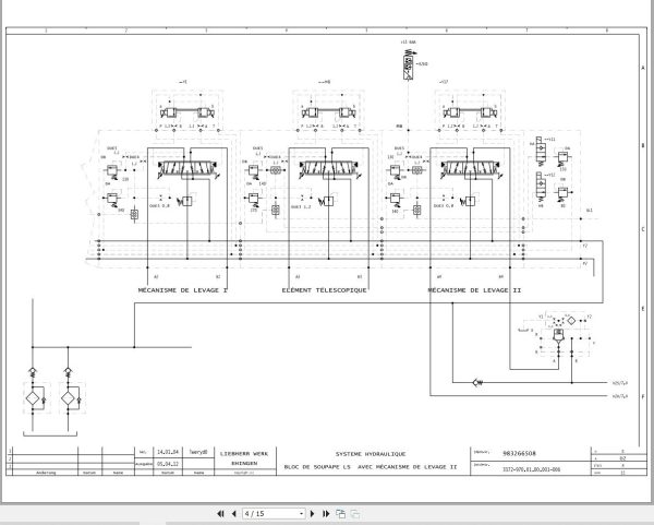 Liebherr Crane LTM 1090 3 Z63250 Electric and Hydraulic Diagrams FR 4