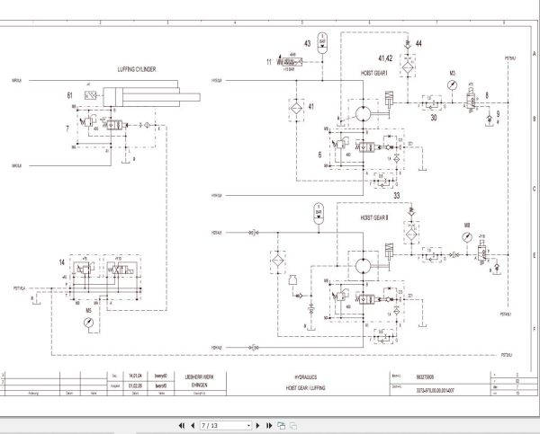 Liebherr Crane LTM 1090 3 Z63252 Electric and Hydraulic Diagrams EN 2