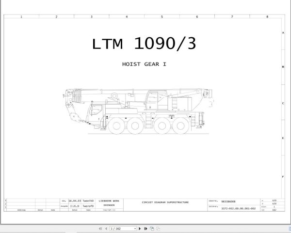 Liebherr Crane LTM 1090 3 Z63252 Electric and Hydraulic Diagrams EN 3