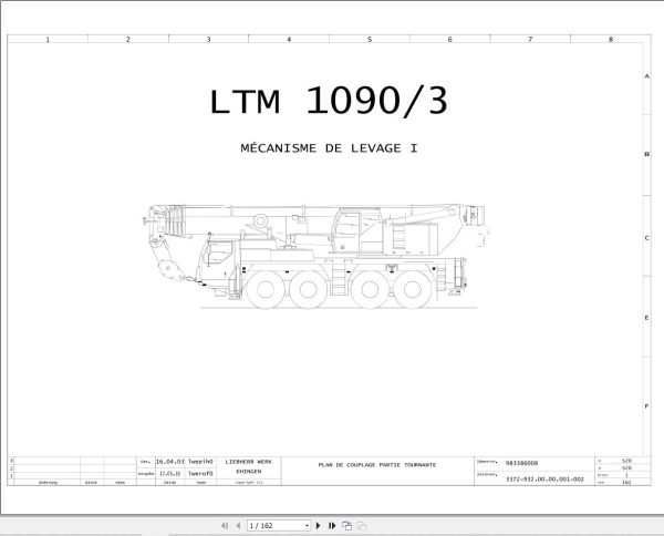 Liebherr Crane LTM 1090 3 Z63252 Electric and Hydraulic Diagrams FR 1