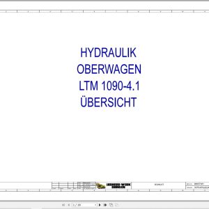 Liebherr Crane LTM 1090 4.1 Z90250 Electric and Hydraulic Diagrams DE 1