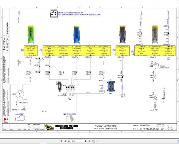 Liebherr Crane LTM 1090 4.1 Z90250 Electric and Hydraulic Diagrams DE 4