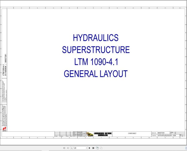 Liebherr Crane LTM 1090 4.1 Z90250 Electric and Hydraulic Diagrams EN 3
