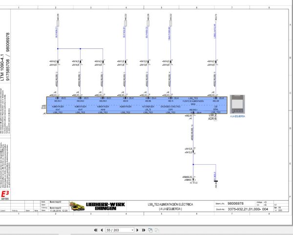 Liebherr Crane LTM 1090 4.1 Z90250 Electric and Hydraulic Diagrams ES 2