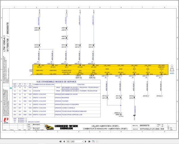 Liebherr Crane LTM 1090 4.1 Z90250 Electric and Hydraulic Diagrams FR 2
