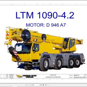 Liebherr Crane LTM 1090 4.2 Z43900 Electric and Hydraulic Diagrams DE 1