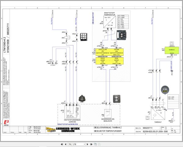 Liebherr Crane LTM 1090 4.2 Z43900 Electric and Hydraulic Diagrams DE 2