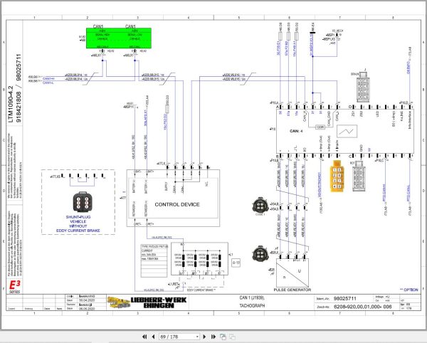 Liebherr Crane LTM 1090 4.2 Z43900 Electric and Hydraulic Diagrams EN 2